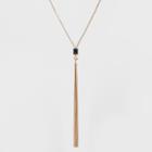 Glitys, Ball, And Chain Tassel Long Necklace - A New Day Gold/blue