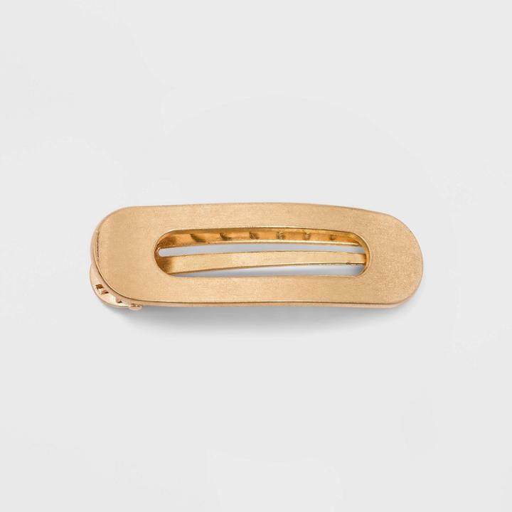 Large Metal Shovel Hair Clip - Universal Thread Worn Gold