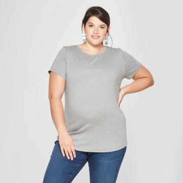 Maternity Plus Size Short Sleeve Crew Neck T-shirt - Isabel Maternity By Ingrid & Isabel Heather Gray 1x, Infant Girl's