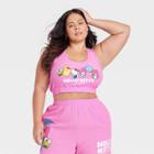 Women's Hello Kitty Plus Size Graphic Cropped Tank Top - Pink