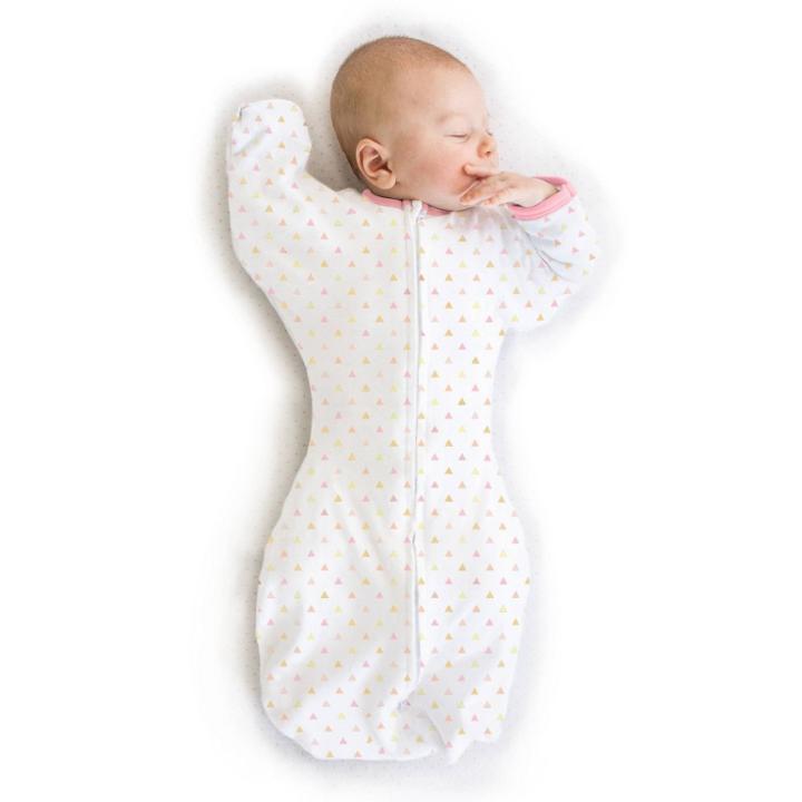 Swaddledesigns Swaddle Sack Wearable Blanket - Pink Tiny Triangles -