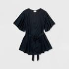 Maternity Short Sleeve Woven Blouse - Isabel Maternity By Ingrid & Isabel Black