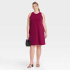 Women's Plus Size Knit Tank Dress - A New Day Burgundy