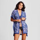 Sea Angel Women's Floral Cover Up Dress - Navy/white