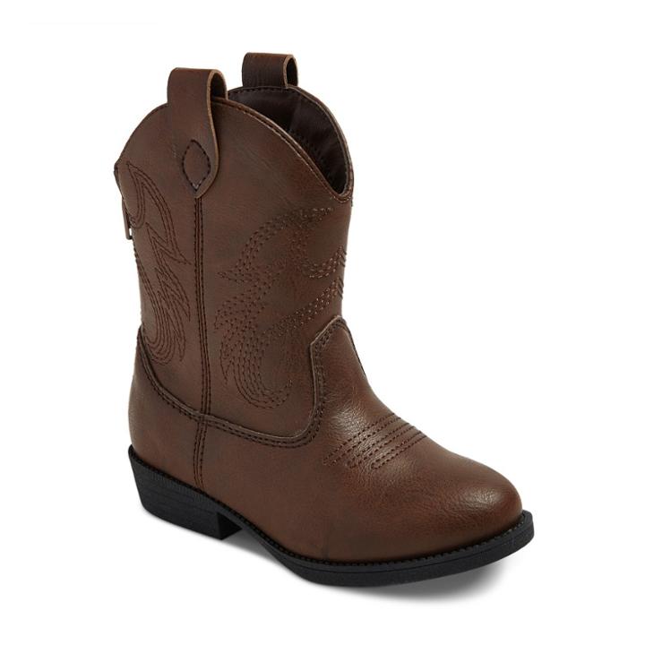 Toddler Boys' Ollie Western Cowboys Boots 8 - Cat & Jack - Brown