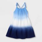 Toddler Girls' Tiered Dip-dye Tank Dress - Cat & Jack Blue