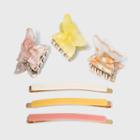 Butterfly Claws And Bobbie Pin Set 6pc - Wild Fable Assorted Pink