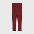 Girls' Ponte Plaid Skinny Pants - Art Class Red