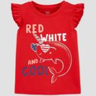 Baby Girls' 4th Of July Dolphin Cool T-shirt - Just One You Made By Carter's Red