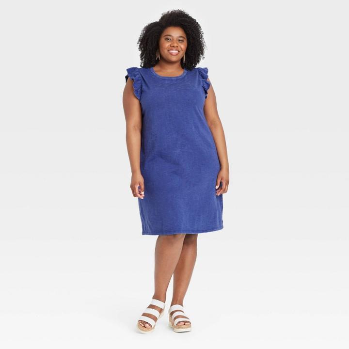 Women's Plus Size Tank Dress - Universal Thread Navy