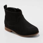 Toddler Girls' Onyx Zipper Slip-on Chelsea Boots - Cat & Jack Black