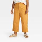 Women's Plus Size High-rise Utility Cargo Pants - Universal Thread Yellow