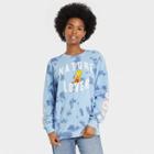 The Simpsons Women's Lisa Simpson Nature Lover Graphic Sweatshirt - Blue Tie-dye