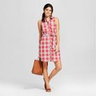 Women's Plaid Shirt Dress - Universal Thread Red Plaid