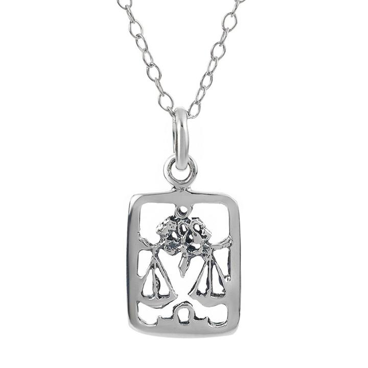 Women's Journee Collection Zodiac Sign Necklace In Sterling Silver - Silver