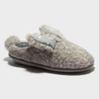 Girls' Dluxe By Dearfoams Easter Bunny Slippers - Gray