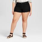 Women's Plus Size Jean Shorts - Universal Thread Black