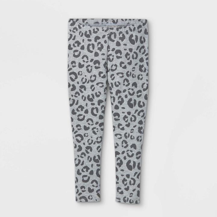 Toddler Girls' Leopard Print Leggings - Cat & Jack Heather Gray