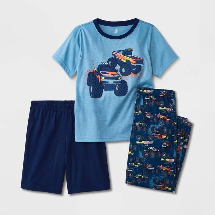 Carter's Just One You Boys' 3pc Monster Trucks Pajama Set