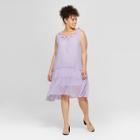 Women's Plus Size Ruffle Hem Tank Dress - Who What Wear Purple X