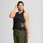 Hunter For Target Women's Plus Size Cross Back Chain Trim Tank - Black
