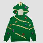 Mad Engine Men's Christmas Tree Zip-up Sweatshirt - Green
