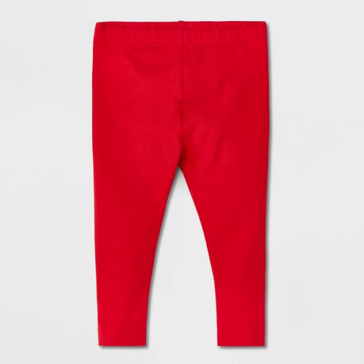 Baby Girls' Bow Leggings - Cat & Jack Red Newborn