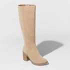 Women's Sunset Microsuede Riding Boots - Universal Thread Taupe