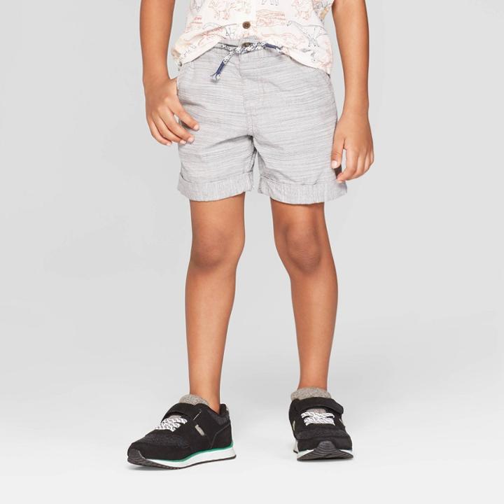 Toddler Boys' Novelty Texture Chino Shorts - Cat & Jack Heather Blue