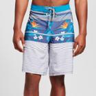 Men's Big & Tall Floral Board Shorts 11 - Mossimo Supply Co. Blue