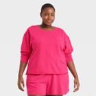 Women's Plus Size French Terry Sweatshirt - Universal Thread Pink