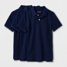Boys' 3pc Short Sleeve Pique Uniform Polo Shirt - Cat & Jack Navy (blue)