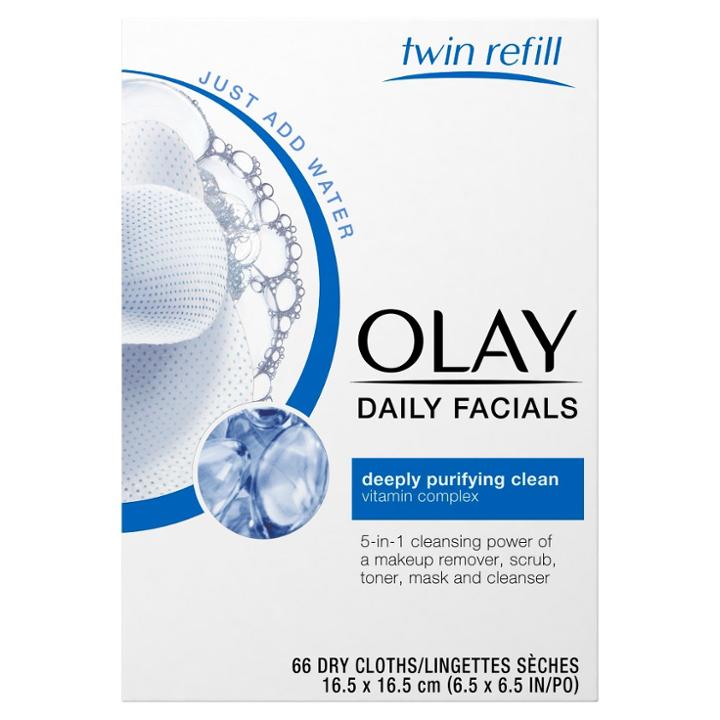 Olay Daily Deep Clean 4-in-1 Water Activated Cleansing Cloths,