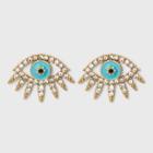 Sugarfix By Baublebar Crystal Evil Eye Stud Earrings - Turquoise