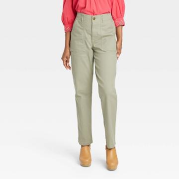 Women's Relaxed Fit Straight Leg Pants - Knox Rose Green