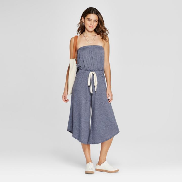 Women's Strapless Cropped Jumpsuit - Soul Cake (juniors') Heather Blue