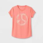Girls' Short Sleeve 'peace' Graphic T-shirt - All In Motion Blush