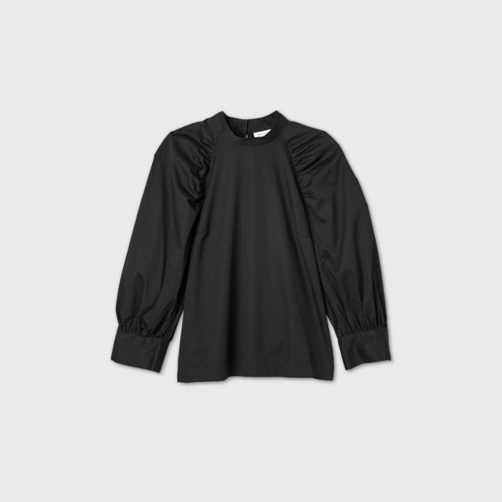 Women's Raglan Twill 3/4 Sleeve Top - Prologue Black