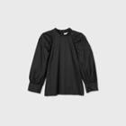 Women's Raglan Twill 3/4 Sleeve Top - Prologue Black