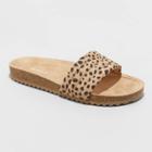 Girls' Selma Leopard Print Slip-on Footbed Sandals - Cat & Jack Tan