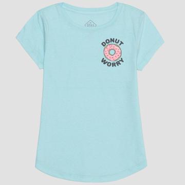 Girls' L.o.l. Vintage 'donut Worry' Short Sleeve T-shirt - Blue