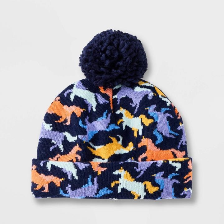 Baby Unicorn Beanies - Cat & Jack 12-24m, Blue/blue/pink