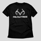 Men's Realtree White Logo Graphic T-shirt - Black