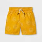 Toddler Boys' Peace Sign Print Swim Trunks - Cat & Jack Yellow