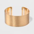 Target Open Cuff Hammered Metal Bracelet - Universal Thread Gold