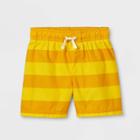 Toddler Boys' Striped Swim Trunks - Cat & Jack Yellow