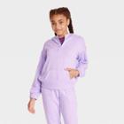 Girls' Shine Striped Hoodie - All In Motion Heathered Purple