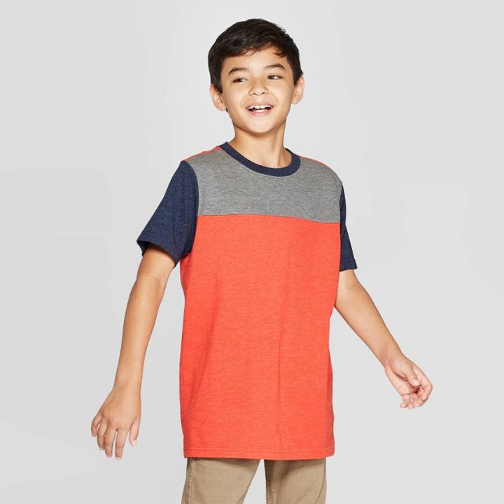 Petiteboys' Short Sleeve T-shirt - Cat & Jack Orange L, Boy's,