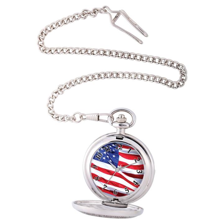 Men's Ewatchfactory Flag Pocket Watch -