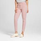 Women's High-rise Raw Hem Skinny Jeans - Universal Thread Pink